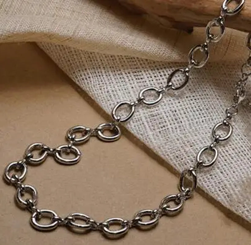 Box Chain Toggle Clasp Gold Color Necklaces Mixed Linked Circle Necklaces for Women Minimalist Choker Necklace Jewelry