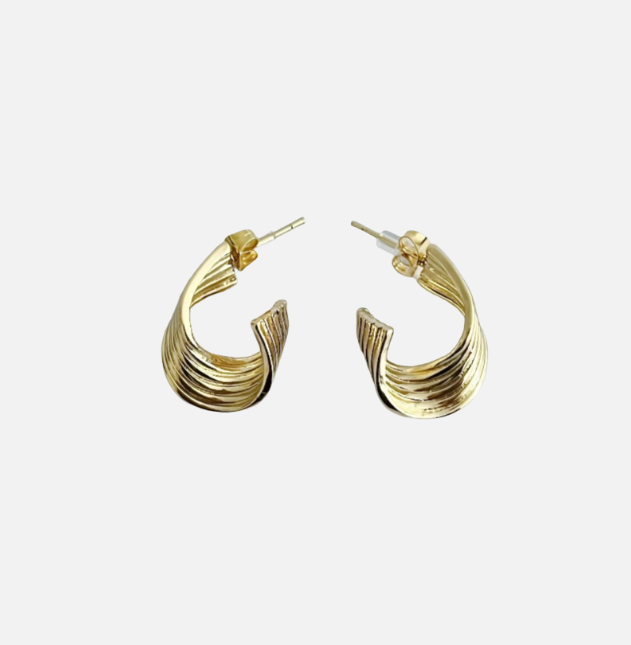 Twisted Hoop Earrings - Women