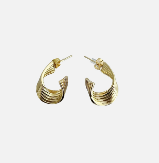 Twisted Hoop Earrings - Women