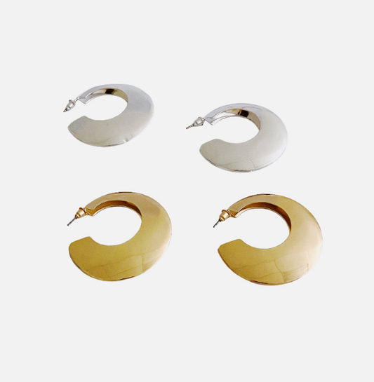 Modern Hoop Earrings - Women