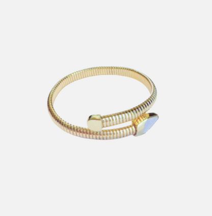 Golden Coil Bangle Bracelet - Unisex
