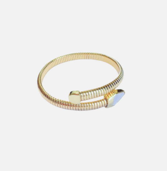 Golden Coil Bangle Bracelet - Unisex