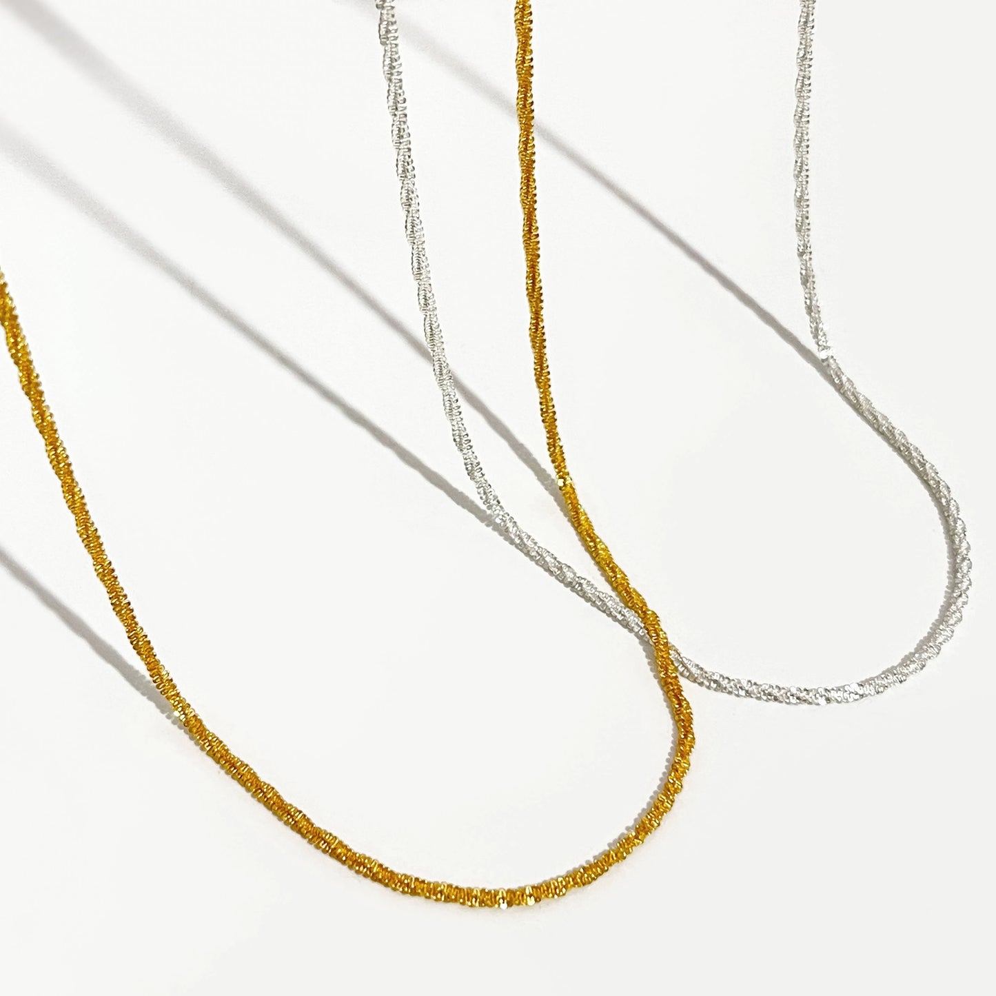 Gold/Silver Color Flat Shiny Glossy Chain Necklaces Minimalist Statement Elegant Chokers for Women Jewelry 2021 Hot