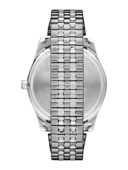 Men'S Watch: Silvertone Case, Silver Easy Read Dial, Silvertone Expansion Band (FMDOGE024)