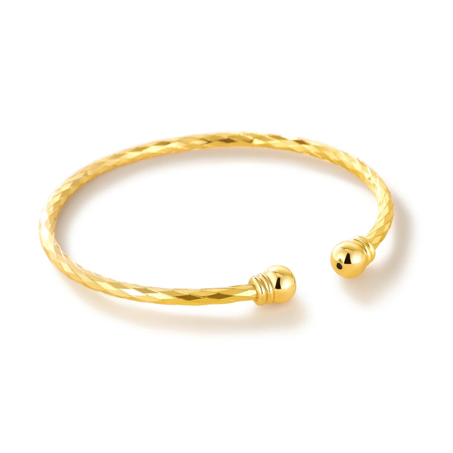 Twisted Gold Bracelet for Women Open Bracelet Jewelry Fashion Solid Cuff Bangle Christmas Birthday Gift