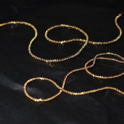 Gold/Silver Color Flat Shiny Glossy Chain Necklaces Minimalist Statement Elegant Chokers for Women Jewelry 2021 Hot